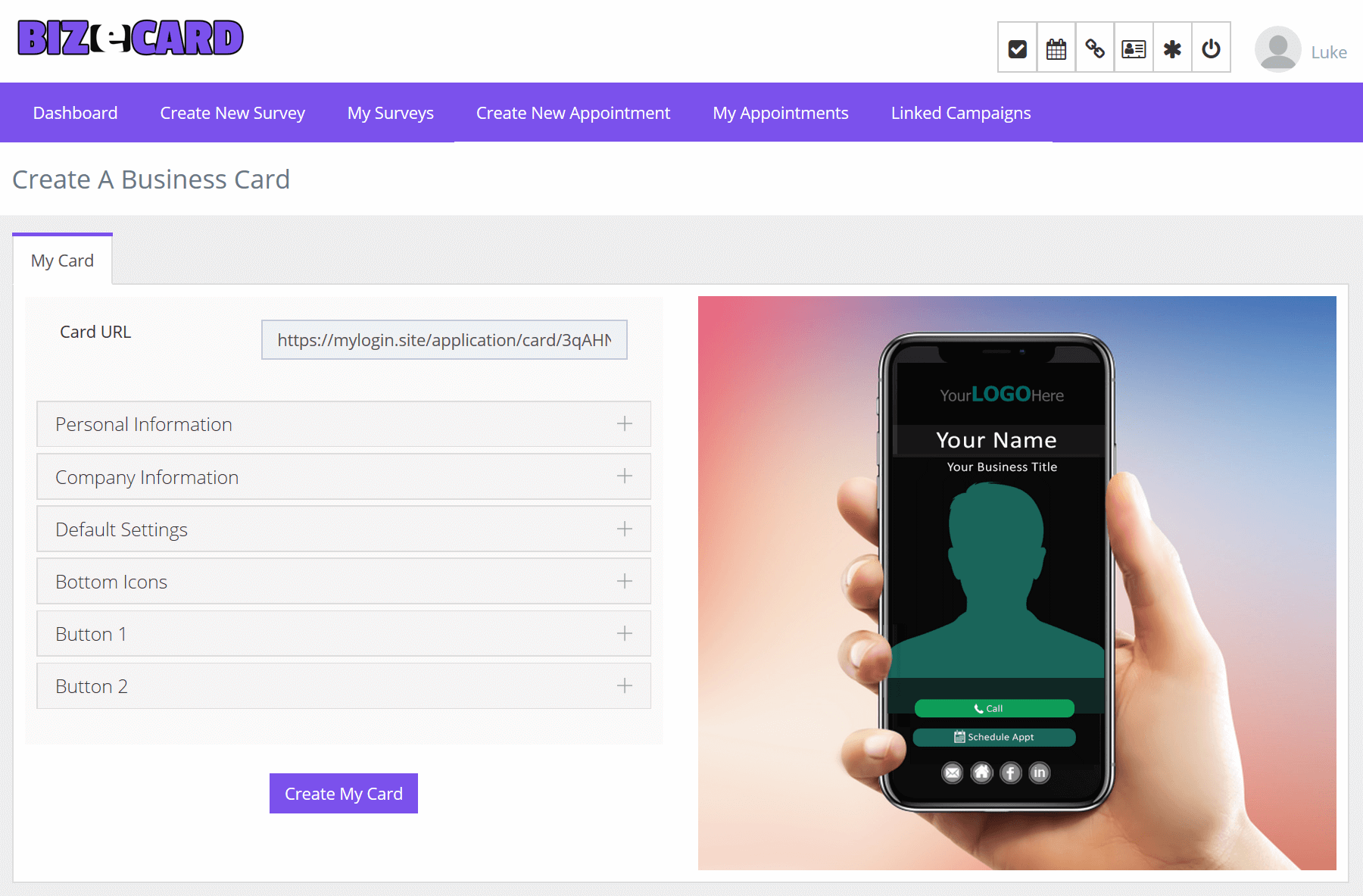 dashboard digital business card login digital business card